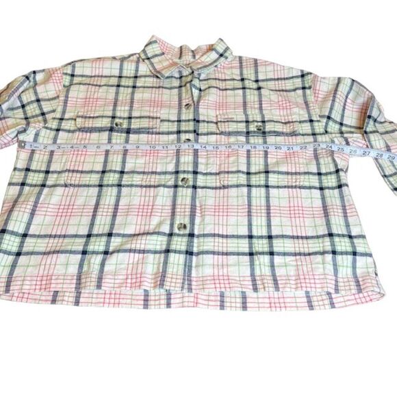 Brixton Bowery Women's Long Sleeve Flannel Button Front Shacket Dove Size XL - Picture 10 of 14